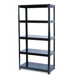 Safco® Boltless Steel Shelving, Five-Shelf, 36w x 18d x 72h, Black (SAF5245BL)
