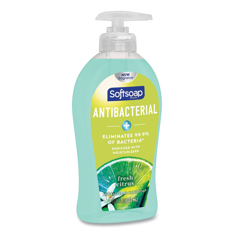 Softsoap® Antibacterial Hand Soap, Fresh Citrus, 11.25 oz Pump Bottle, 6/Carton (CPC44572)