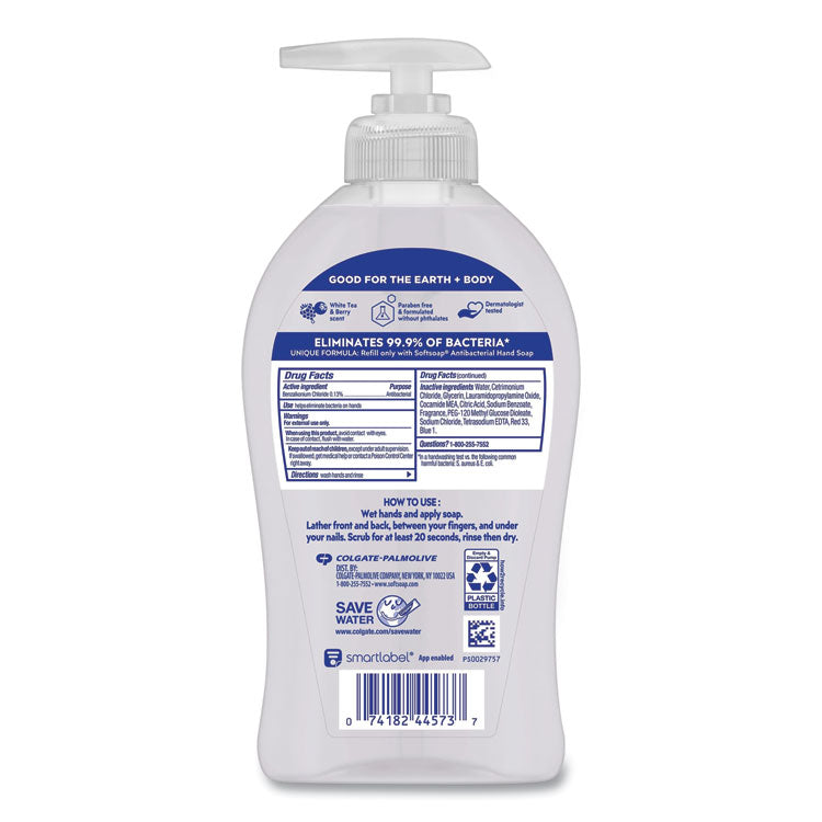 Softsoap® Antibacterial Hand Soap, White Tea and Berry Fusion, 11.25 oz Pump Bottle (CPC44573EA) Each