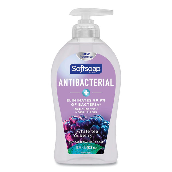 Softsoap® Antibacterial Hand Soap, White Tea and Berry Fusion, 11.25 oz Pump Bottle, 6/Carton (CPC44573)