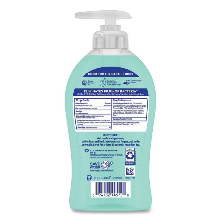 Softsoap® Antibacterial Hand Soap, Fresh Citrus, 11.25 oz Pump Bottle, 6/Carton (CPC44572)