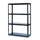 Safco® Boltless Steel Shelving, Five-Shelf, 48w x 18d x 72h, Black (SAF5246BL)