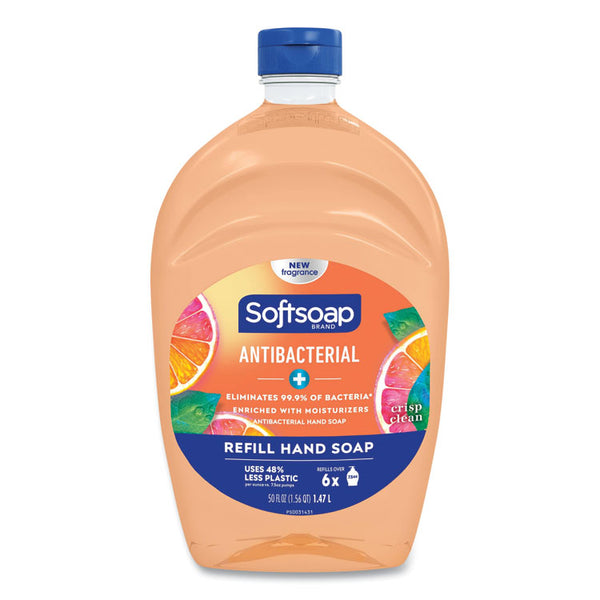 Softsoap® Antibacterial Liquid Hand Soap Refills, Fresh, Orange, 50 oz (CPC46325EA)