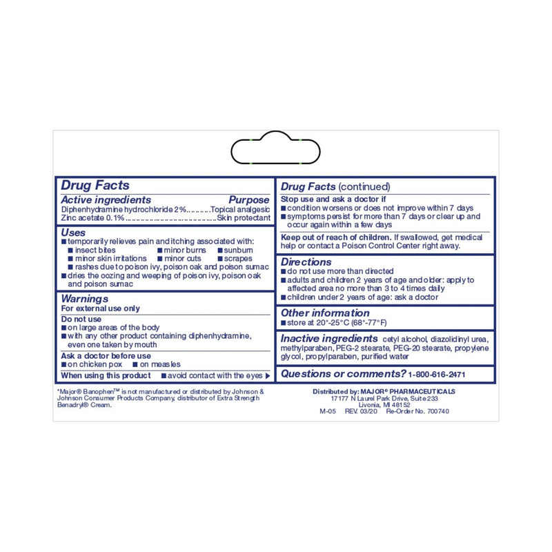 Banophen™ Itch Relief 2% - 0.1% Strength Cream 30 Gram Tube (497987_EA) 1/EA