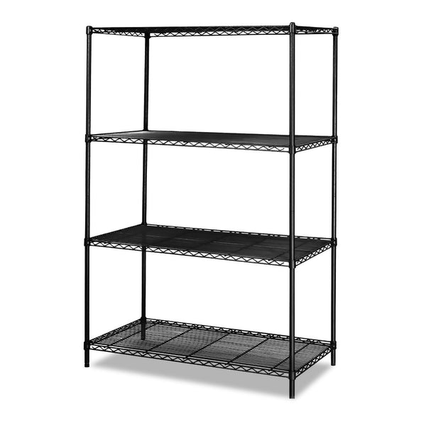 Safco® Commercial Wire Shelving, Three-Shelf, 48w x 18d x 72h, Black (SAF5241BL)