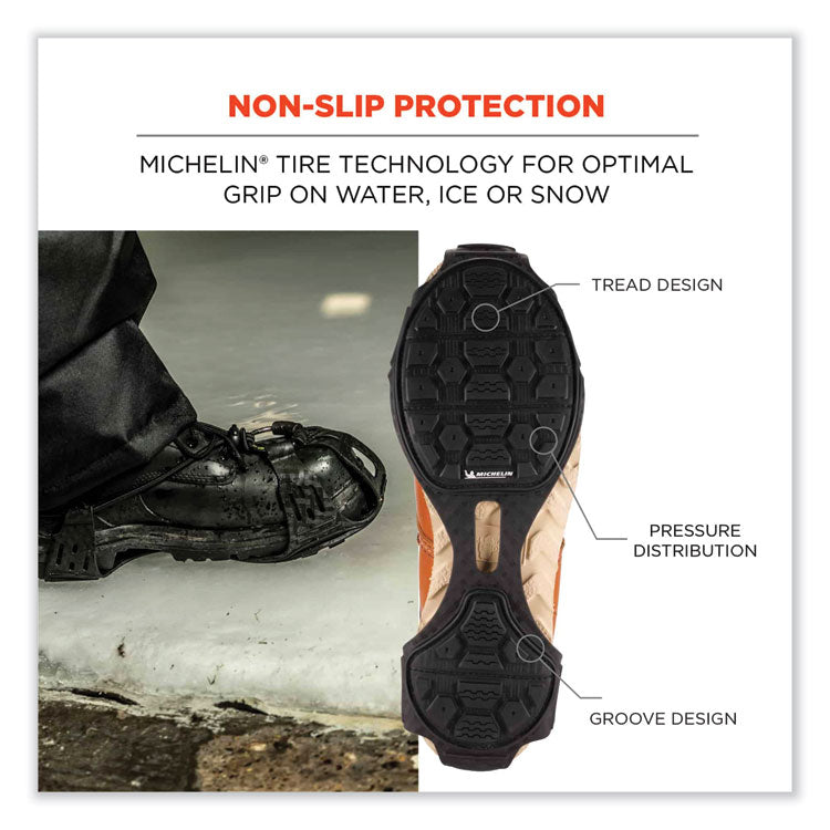 ergodyne® Trex 6325 Spikeless Traction Devices, Medium (Men's Size 8 to 11), Black, Pair, Ships in 1-3 Business Days (EGO16923) 1 Pair