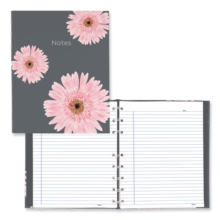 Blueline® NotePro Notebook, 1-Subject, Medium/College Rule, Pink/Gray Cover, (75) 9.25 x 7.25 Sheets (REDA601601)