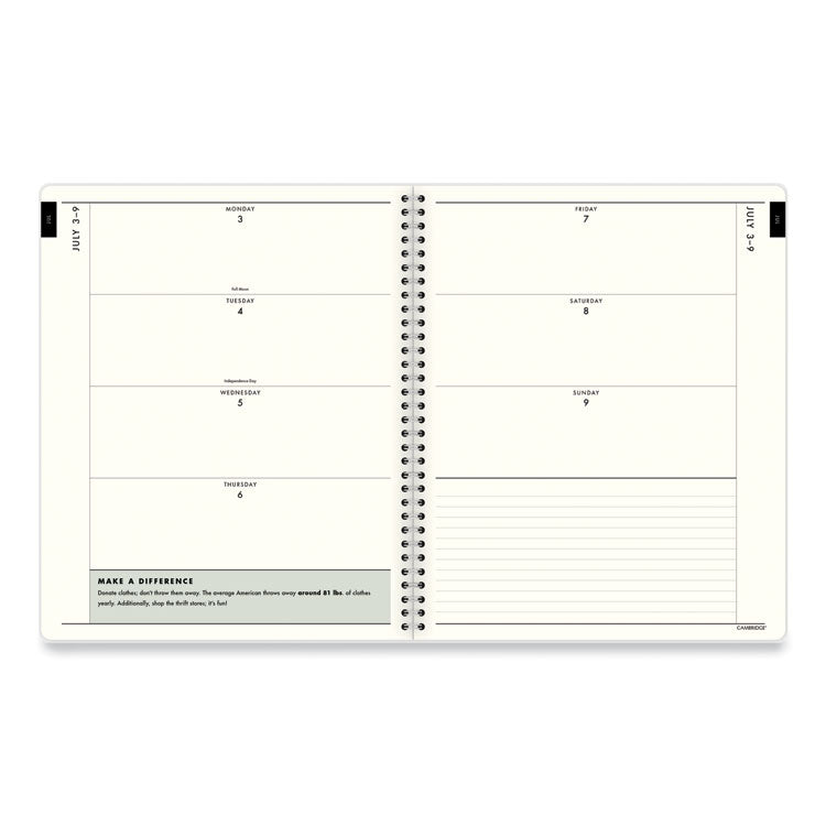 Cambridge® GreenPath Academic Year Weekly/Monthly Planner, GreenPath Art, 11 x 9.87, Floral Cover, 12-Month (July to June): 2023 to 2024 (AAGGP40905A)