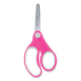 Westcott® Soft Handle Kids Scissors, Rounded Tip, 5" Long, 1.75" Cut Length, Assorted Straight Handles, 12/Pack (ACM15971) Pack of 12