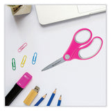 Westcott® Soft Handle Kids Scissors, Pointed Tip, 5" Long, 1.75" Cut Length, Assorted Straight Handles, 12/Pack (ACM15972) Pack of 12