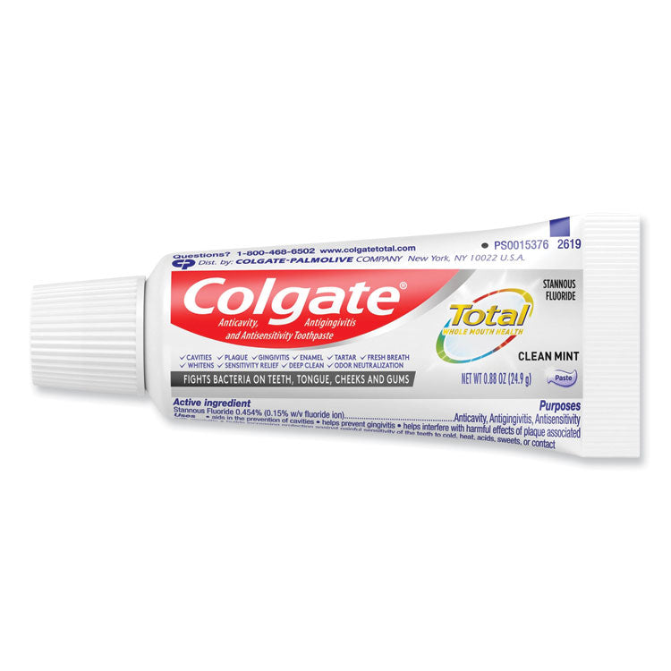 Colgate® Total Toothpaste, Coolmint, 0.88 oz, 24/Carton (CPC45986)