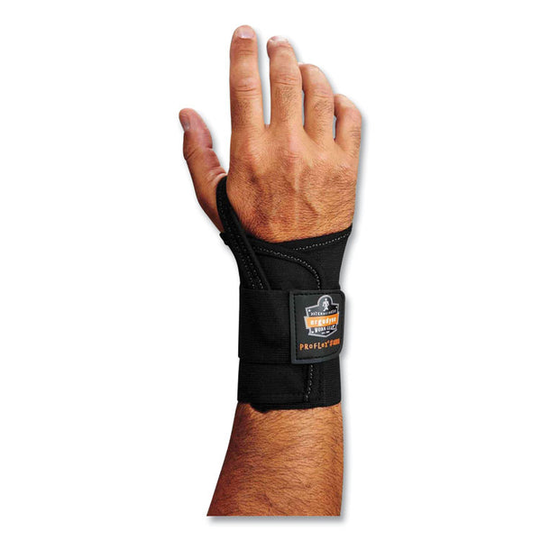 ergodyne® ProFlex 4000 Single Strap Wrist Support, Small, Fits Left Hand, Black, Ships in 1-3 Business Days (EGO70012)