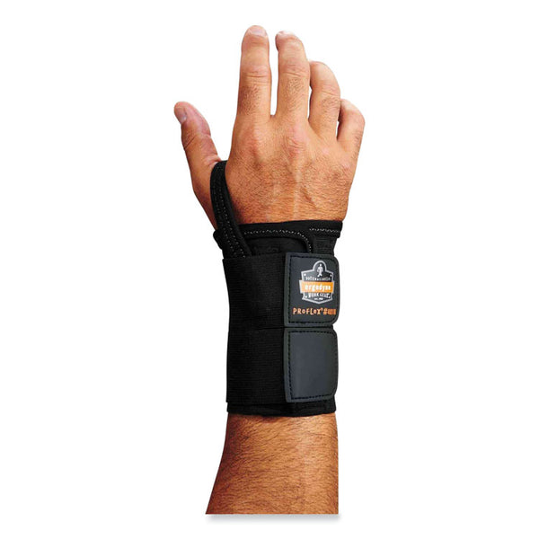 ergodyne® ProFlex 4010 Double Strap Wrist Support, Small, Fits Right Hand, Black, Ships in 1-3 Business Days (EGO70022)