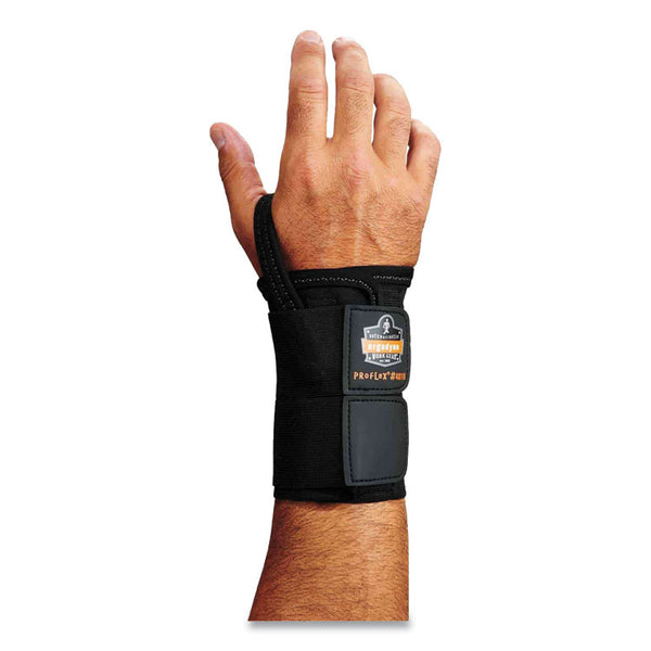 ergodyne® ProFlex 4010 Double Strap Wrist Support, Small, Fits Left Hand, Black, Ships in 1-3 Business Days (EGO70032) Each