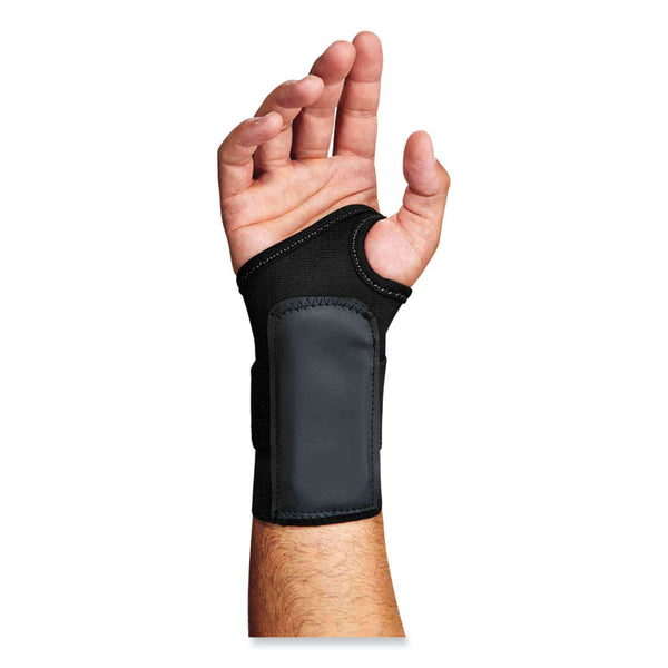 ergodyne® ProFlex 4000 Single Strap Wrist Support, Small, Fits Left Hand, Black, Ships in 1-3 Business Days (EGO70012)