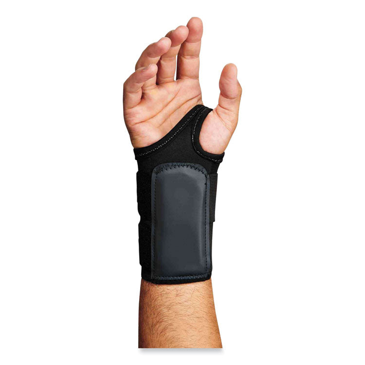 ergodyne® ProFlex 4010 Double Strap Wrist Support, Small, Fits Left Hand, Black, Ships in 1-3 Business Days (EGO70032) Each