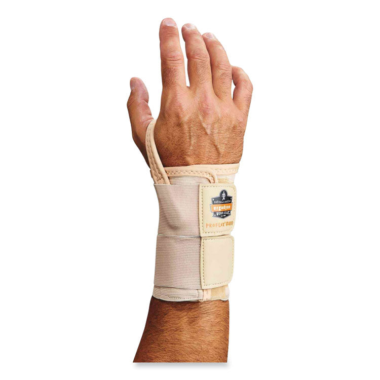 ergodyne® ProFlex 4010 Double Strap Wrist Support, Large, Fits Right Hand, Tan, Ships in 1-3 Business Days (EGO70126) Each