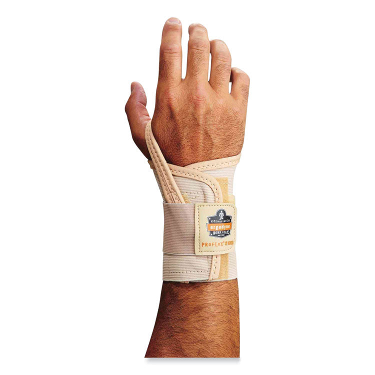 ergodyne® ProFlex 4000 Single Strap Wrist Support, Large, Fits Right Hand, Tan, Ships in 1-3 Business Days (EGO70106) Each