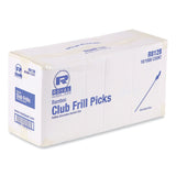 AmerCareRoyal® Cellophane-Frill Wood Picks, Bamboo, 4" Assorted, 10,000/Carton (RPPR812B) Case of 10000