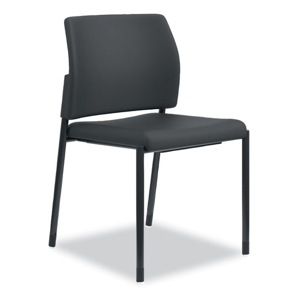 HON® Accommodate Series Guest Chair, 23.5" x 22.25" x 31.5", Black Seat, Black Back, Textured Black Base, 2/Carton (HONSGS6NBCU10CK)