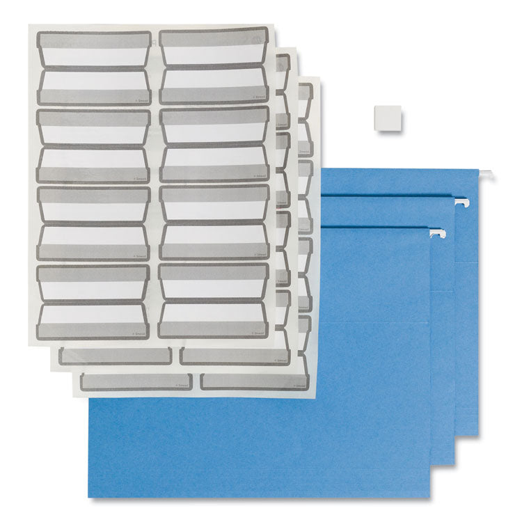 Smead™ Colored Hanging File Folders with ProTab Kit, Letter Size, 1/3-Cut, Blue (SMD64210)