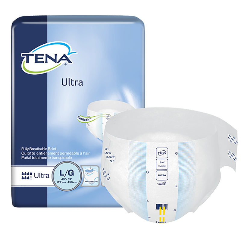 TENA® Ultra Unisex Adult Incontinence Brief Large Disposable Heavy Absorbency (580352_BG) 1/BG