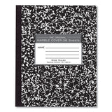Roaring Spring® Marble Cover Composition Book, Wide/Legal Rule, Black Marble Cover, (36) 8.5 x 7 Sheets (ROA77332)