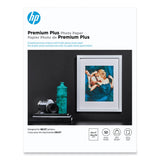 HP Premium Plus Photo Paper, 11.5 mil, 8.5 x 11, Glossy White, 50/Pack (HEWCR664A)