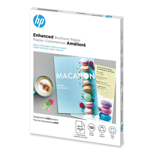 HP Laser Matte Brochure Paper, 112 Bright, 40 lb Bond Weight, 8.5 x 11, White, 150/Pack (HEWQ6543A)