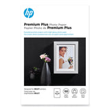 HP Premium Plus Photo Paper, 11.5 mil, 4 x 6, Glossy White, 100/Pack (HEWCR668A)