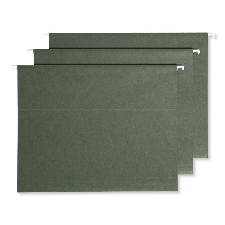 Smead™ 100% Recycled Hanging File Folders with ProTab Kit, Letter Size, 1/3-Cut, Standard Green (SMD64195)