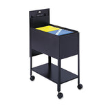 Safco® Extra-Deep Locking Mobile Tub File, Letter Size, Metal, 1 Shelf, 1 Bin, 13.5" x 24.75" x 28.25", Black (SAF5362BL) Each