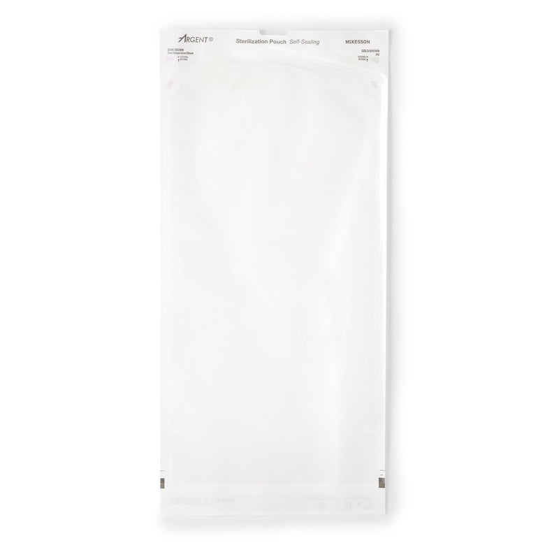 McKesson Argent™ Sure-Check® Sterilization Pouch Ethylene Oxide (EO) Gas / Steam 8 X 16 Inch Transparent / Blue Self Seal Paper / Film (527135_CS) 5/CS