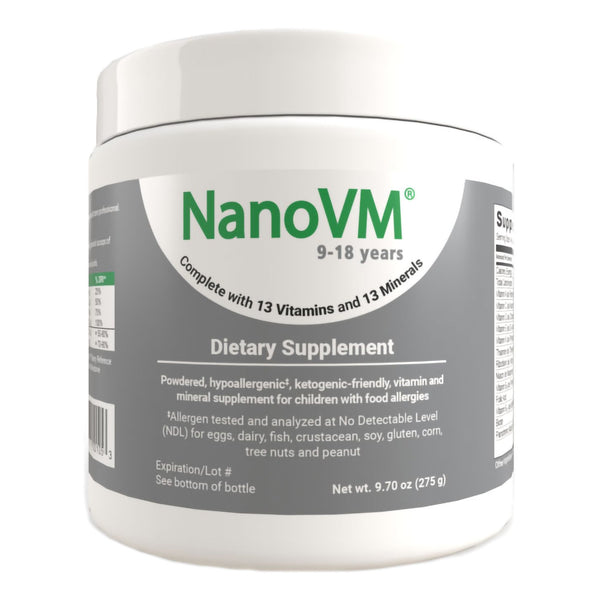 NanoVM® 9 - 18 Years Pediatric Oral Supplement Unflavored 275 Gram Jar Powder Vitamins / Minerals Food Allergies (971490_EA) 1/EA