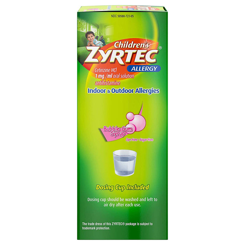 Children's Zyrtec Children's Allergy Relief 1 mg / 1 mL Strength Syrup 4 oz. (1119047_EA) 1/EA