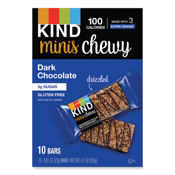 KIND Minis Chewy, Dark Chocolate, 0.81 oz,10/Pack (KND27896)