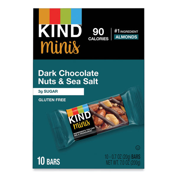 KIND Minis, Dark Chocolate Nuts/Sea Salt, 0.7 oz, 10/Pack (KND27959)