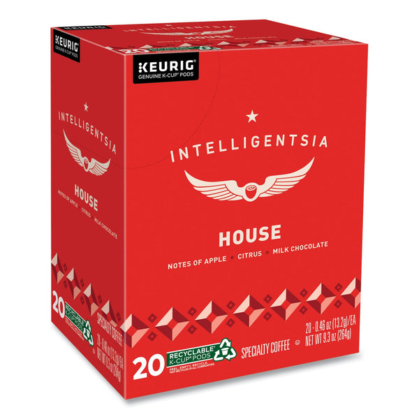 Intelligentsia House Blend Coffee K-Cups, Light Roast, 20/Box (GMT0153) Box of 20