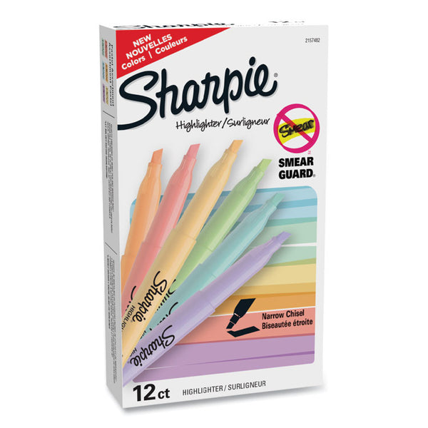 Sharpie® Pocket Style Highlighters, Assorted Ink Colors, Chisel Tip, Assorted Barrel Colors, 12/Pack (SAN2157482) Dozen