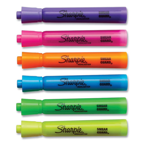 Sharpie® Tank Style Highlighters, Assorted Ink Colors, Chisel Tip, Assorted Barrel Colors, 12/Pack (SAN2157492)