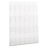 Safco® Reveal Clear Literature Displays, 24 Compartments, 30w x 2d x 41h, Clear (SAF5601CL) Each