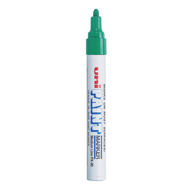 uni®-Paint Permanent Marker, Medium Bullet Tip, Green (UBC63604) Each