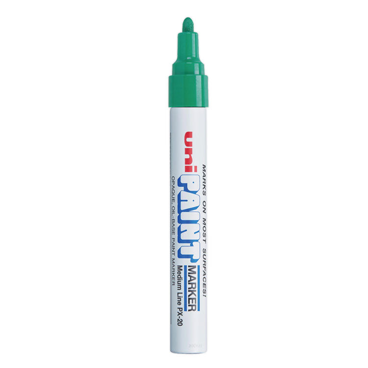 uni®-Paint Permanent Marker, Medium Bullet Tip, Green (UBC63604) Each