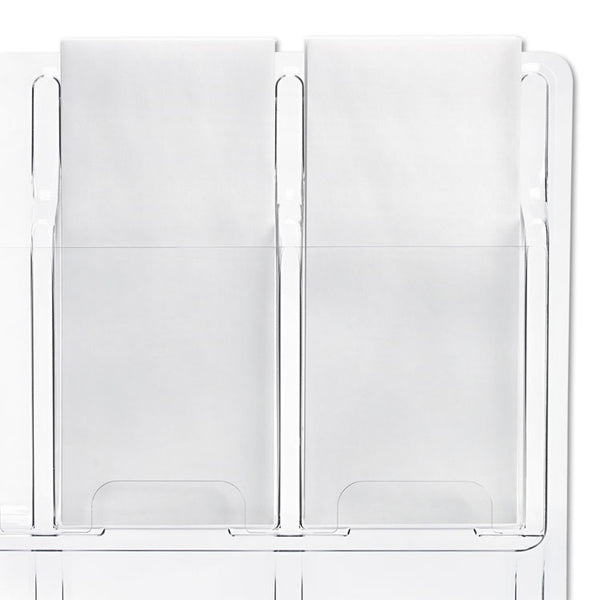 Safco® Reveal Clear Literature Displays, 24 Compartments, 30w x 2d x 41h, Clear (SAF5601CL) Each
