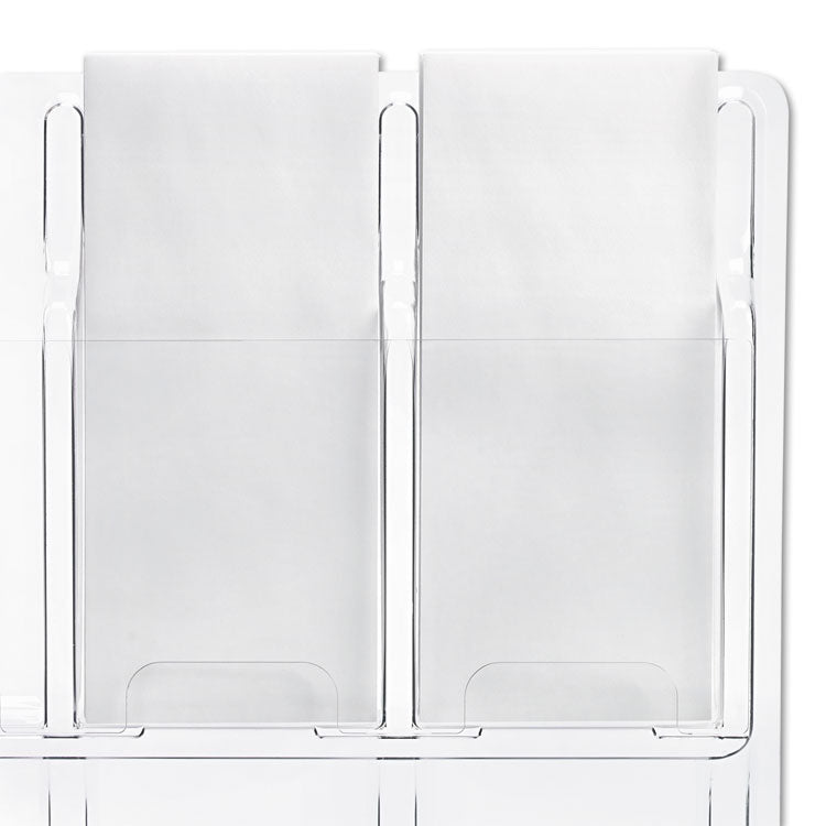 Safco® Reveal Clear Literature Displays, 24 Compartments, 30w x 2d x 41h, Clear (SAF5601CL) Each