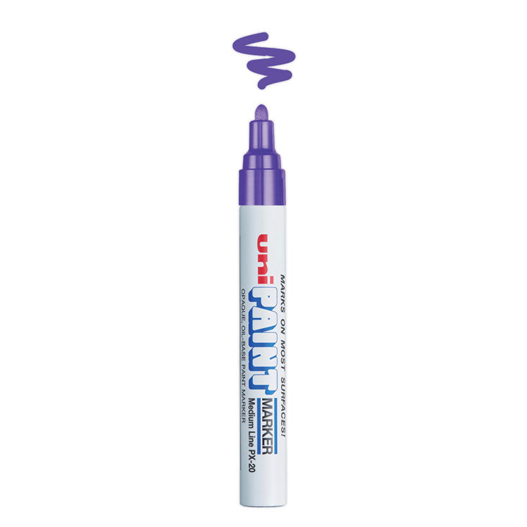 uni®-Paint Permanent Marker, Medium Bullet Tip, Violet (UBC63606) Each