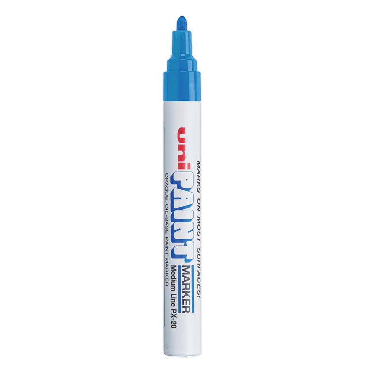 uni®-Paint Permanent Marker, Medium Bullet Tip, Blue (UBC63603) Each