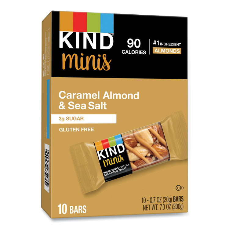 KIND Minis, Caramel Almond Nuts/Sea Salt, 0.7 oz, 10/Pack (KND27960)