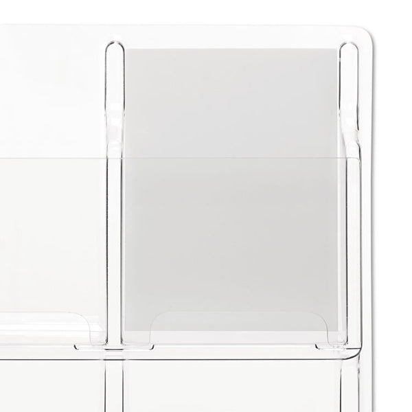 Safco® Reveal Clear Literature Displays, 9 Compartments, 30w x 2d x 36.75h, Clear (SAF5603CL) Each