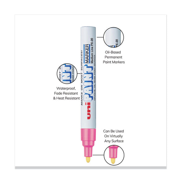 uni®-Paint Permanent Marker, Medium Bullet Tip, Pink (UBC63611) Each